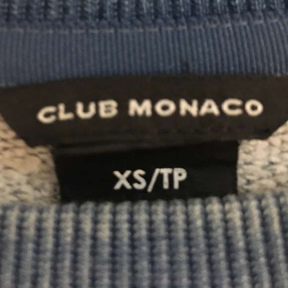 Club Monaco Cropped Blue Crewneck Sweatshirt XS - Picture 5 of 15